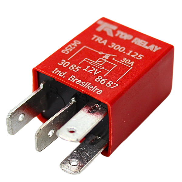 Rele Mini Auxiliar 12v 30a 4 Pinos Resistor Universal Carro
