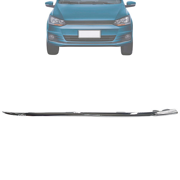 Friso Grade Moldura Fox 2015 2016 2017 2018 2019 2020 2021 Cromado Esquerdo