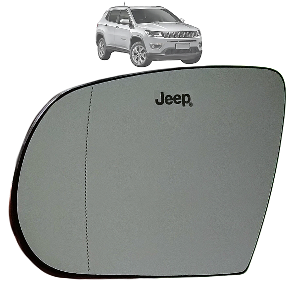 Lente Espelho Do Retrovisor Compass Com Ponto Cego 2017 Até 2024 Original