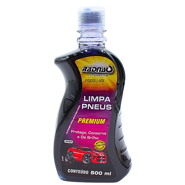 Pretinho Pneu Automotivo Brilha Pneus Carro Moto 500ml