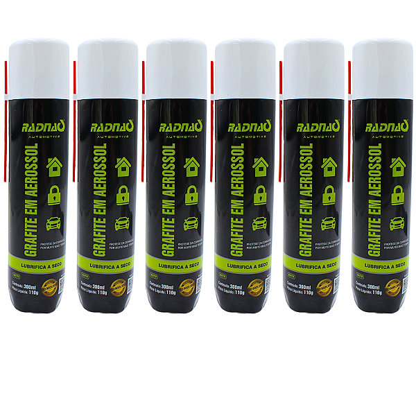 Grafite Spray Automotivo Lubrifica Canaleta Dos Vidros 1800ml