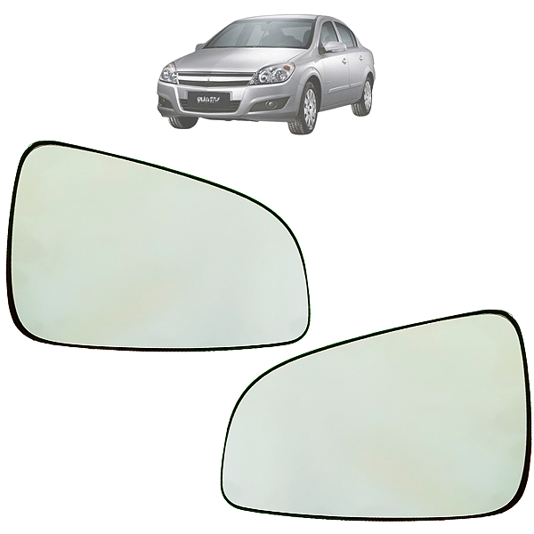 Par Lente Espelho Retrovisor Com Base Vectra 2006 Até 2009 Original