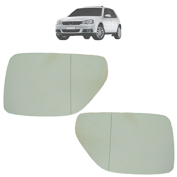 Par Lente Espelho Retrovisor Base Golf 2007 Até 2011