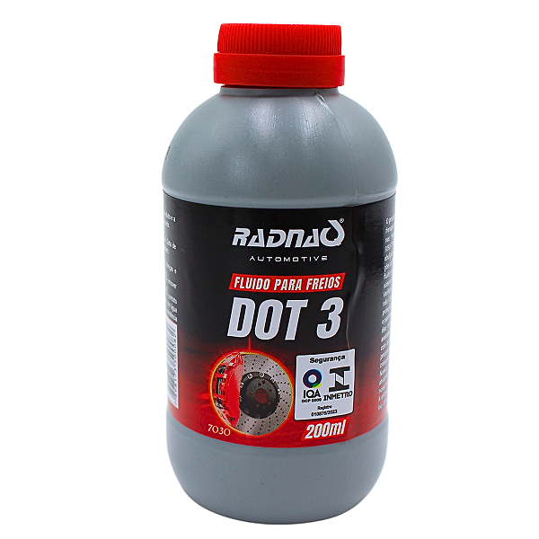 Fluido De Freio Radnaq DoT3 200ml Óleo Mineral