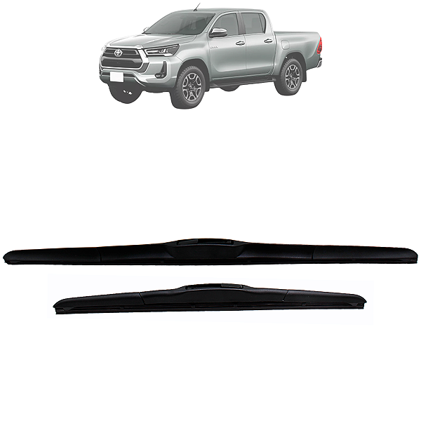 02 Limpador Palheta Silicone Dianteira Especifica Toyota Hilux 2015 Até 2018