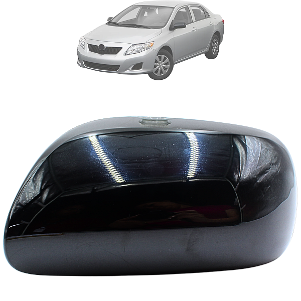 Capa Retrovisor Corolla 2009 10 11 2012 2013 2014 Preto Liso Original