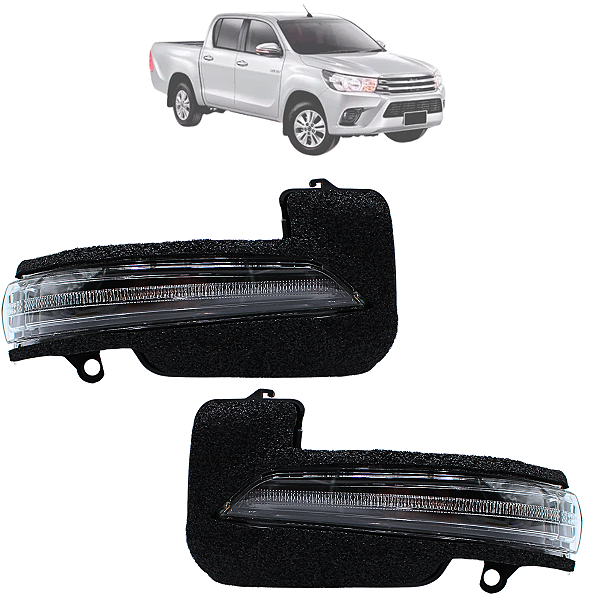 Par Pisca Retrovisor Fume Hilux 2016 Até 2024 Corolla Cross 2021 Até 2024 Original