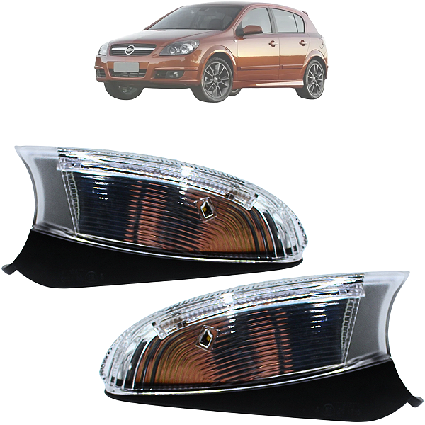 Par Pisca Seta Retrovisor Com Luz Solo Vectra 2009 Até 2011 Original