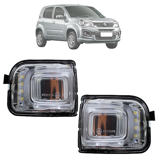 02 Pisca Seta Retrovisor Uno Vivace 2009 Até 2021 Original