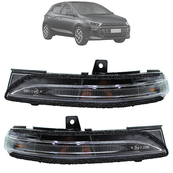 Par Pisca Seta Retrovisor HB20 2020 Até 2025 Original