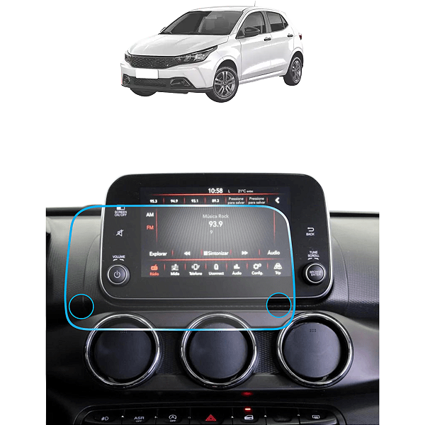 Película Painel Multimídia Argo Cronos 2018 Até 2023 7.0 Polegadas