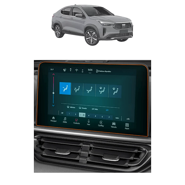 Película Painel Multimidia Pulse Fastback 2022 Até 2024 10,1 Polegadas