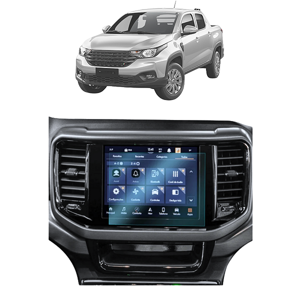 Película Painel Multimídia Strada Toro 2022 Até 2024 7,0 Polegadas