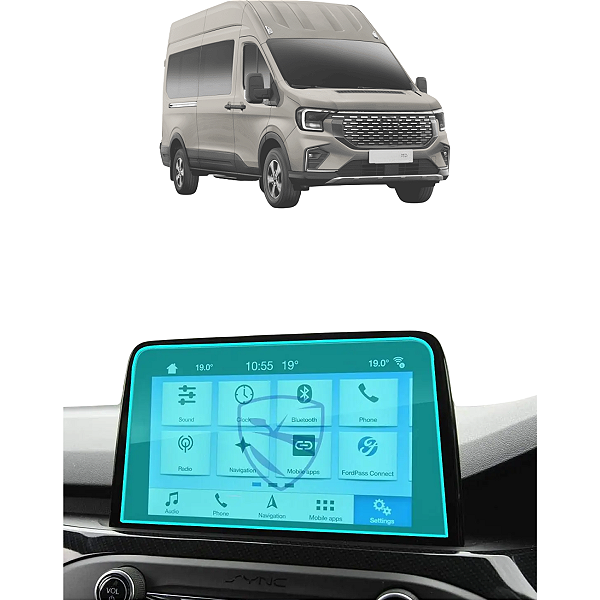 Película Multimídia Painel Protetora Transit 2020 Até 2025