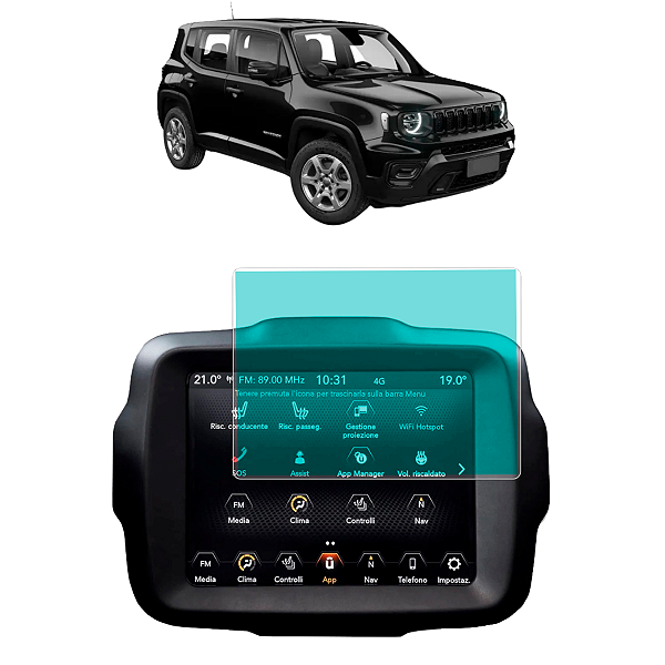 Película Painel Nano Glass Renegade 2020 Até 2023 7 Polegadas