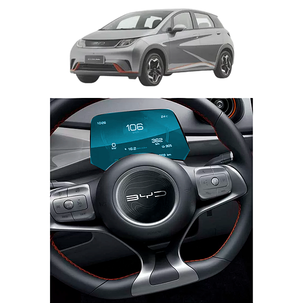 Película Nanoglass Painel Velocímetro Byd Dolphin 2023 Até 2025