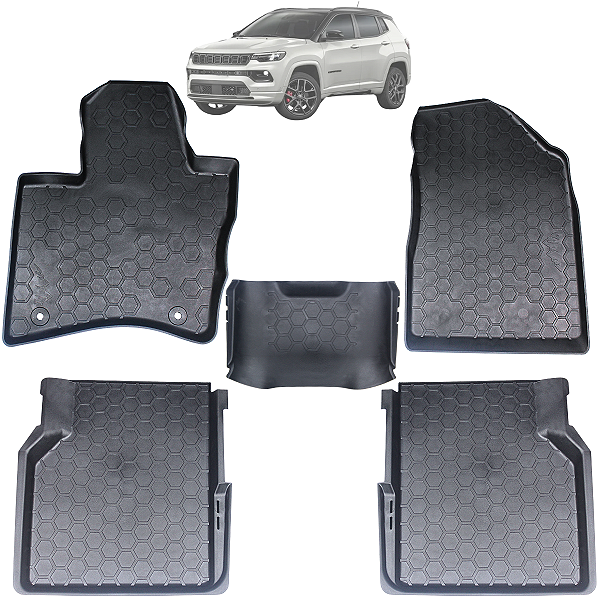 Kit Tapete Bandeja Jeep Compass 2015 até 2025 Exclusivo Premium