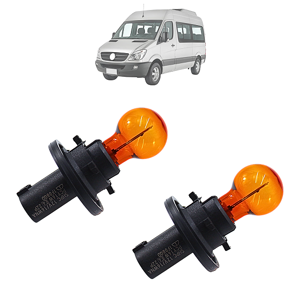 Par Lâmpada Com Soquete Retrovisor Sprinter 2012 Até 2019