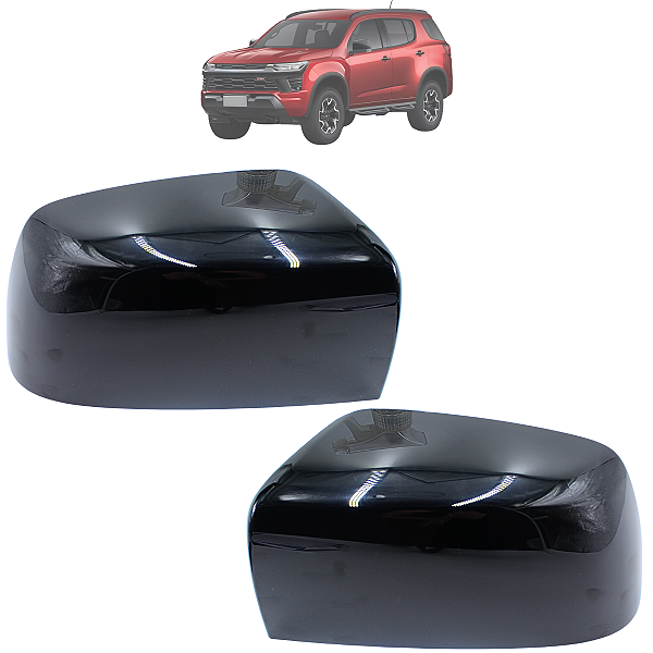 Par Lente Espelho  Retrovisor Lisa S10 2013 Até 2023