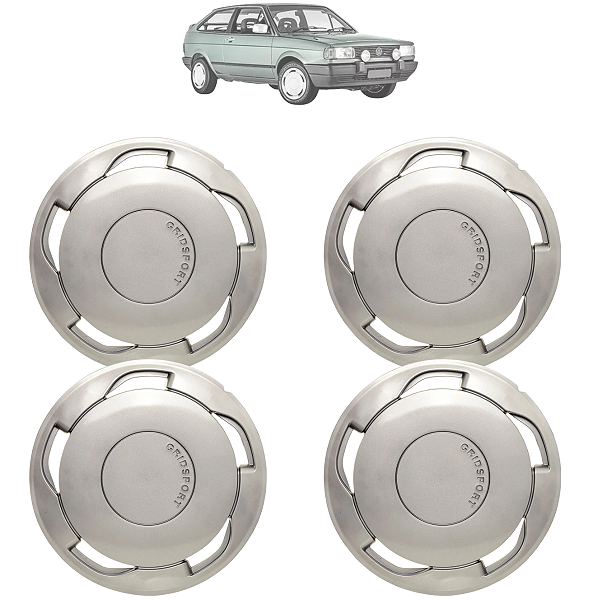 Jogo Calota Orbital Futura Aro 14 Prata Pressão Prata