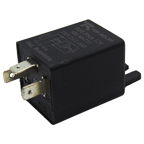 Rele Seta Pisca Ford 12v 500w 3 Terminais Com Suporte