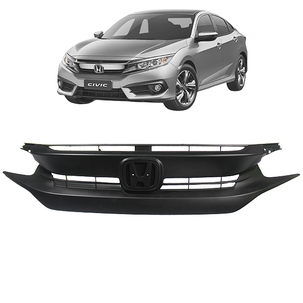 Grade Dianteira Civic G10 2017 2018 2019 2020 2021 Preta