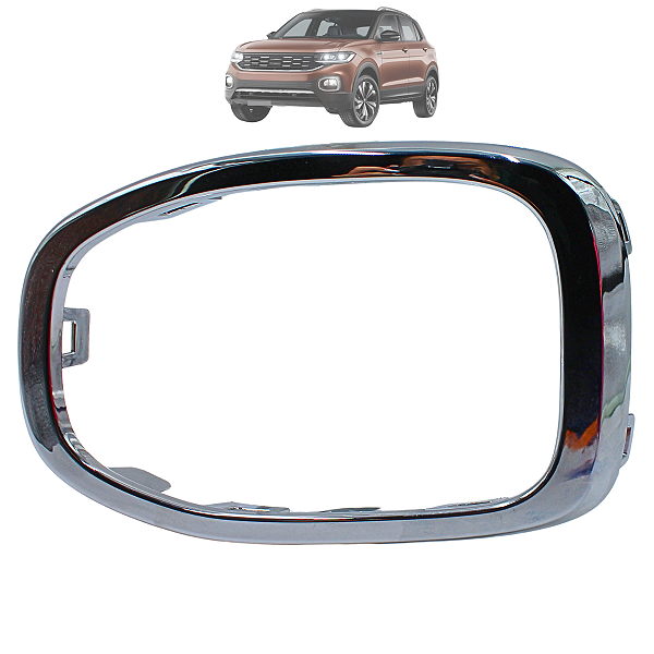 Aro Da Moldura Do Farol De Milha T-Cross 2019 2020 2021 2022 Cromado