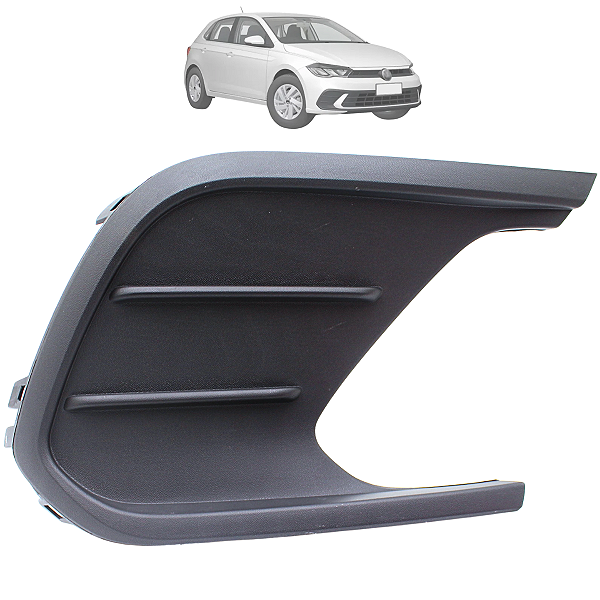 Moldura Farol Milha Polo 2023 2024 2025 Preta Sem Furo