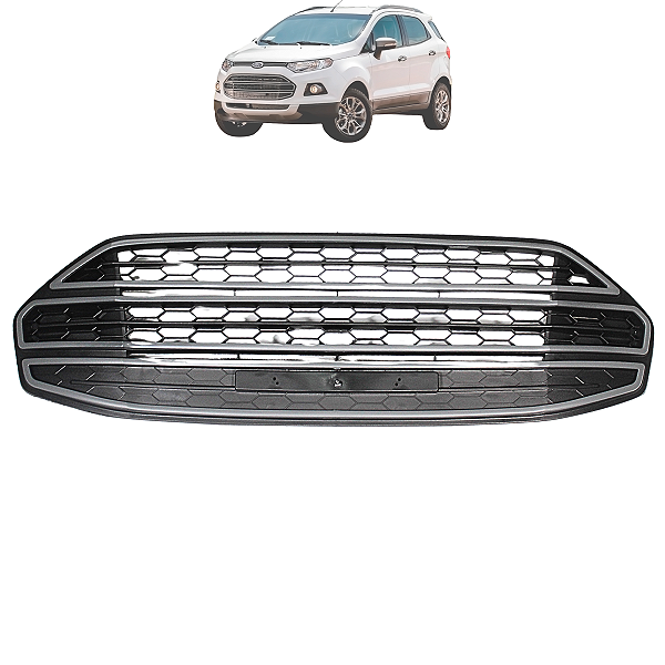 Grade Central Ecosport 2013 14 até 2017 Preta Friso Grafite