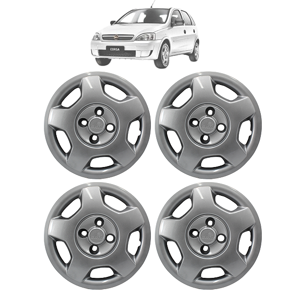 Jogo Calota Corsa Hatch Sedan Joy Maxx 06 07 08 09 10 Aro 14