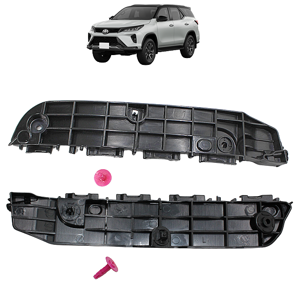 Kit Guia Suporte Parachoque Diant Hilux Sw4 2016 17 18 Até 2025