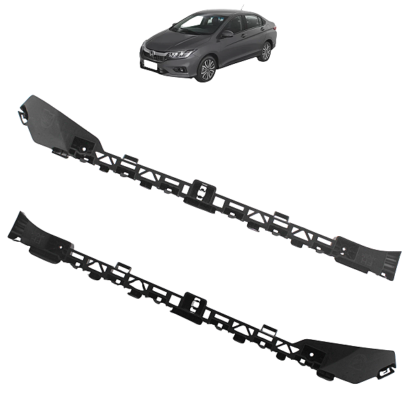 Kit Suporte Guia Parachoque Traseiro City 2015 16 17 18 19 2020 2021