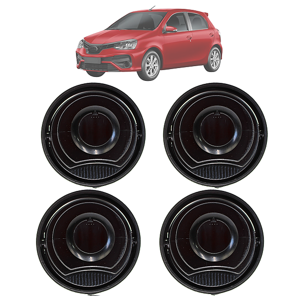 Kit 4 Difusor Saida De Ar Toyota Etios 2013 14 15 Até 2021