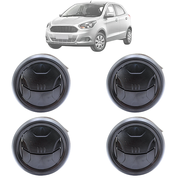 Kit 4 Difusor Saida De Ar Ka Sedan E Hatch 2015 16 17 18 Até 2021