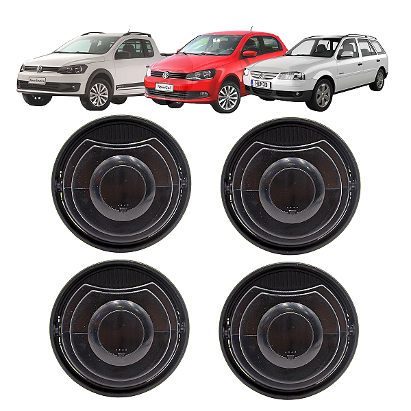 Kit 4 Saída De Ar Tela Grade Painel Gol Parati Saveiro G4 G5 2005 Até 2014