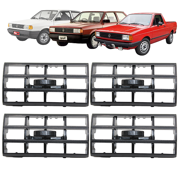 Kit 4 Saida Do Ar Grade Tela Gol Parati Saveiro Voyage 1981 82 83 84 85 86 1987