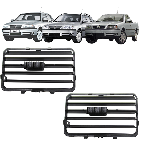 Kit 2 Tela Difusor De Ar Painel Gol Parati Saveiro G3 1999 2000 2001 2002 2003 2004 2005