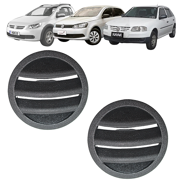 Kit 2 Difusor De Ar Central Lateral Gol Parati Saveiro G3 1999 Até 2005 G4 2006 Até 2014