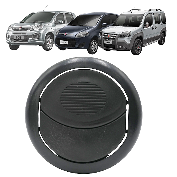 Difusor Saída Ar Uno 2017 Até 2021 Doblo 2002 Até 2021 Preto