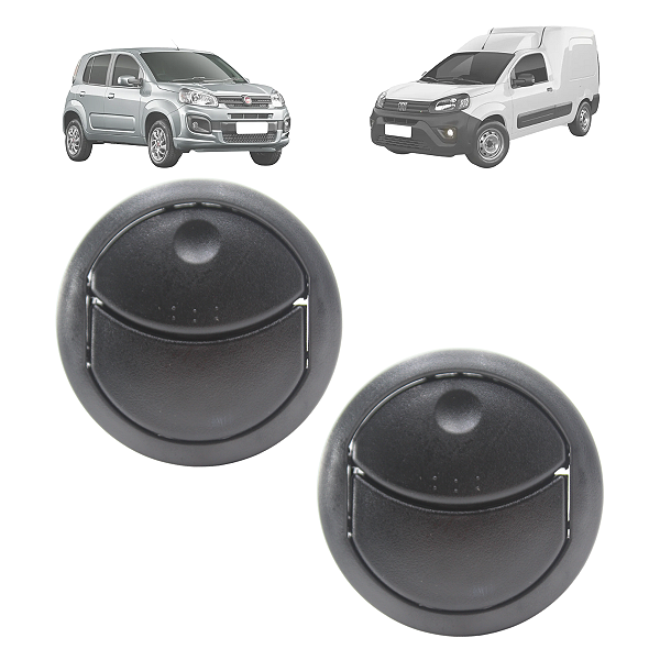 Kit 2 Difusor Tela Saída Ar Uno 2010 a 2015 Fiorino 2014 a 2020 Lateral