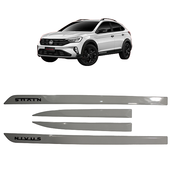 Friso Porta Lateral Premium Nivus 2020 A 2025 Branco Cristal