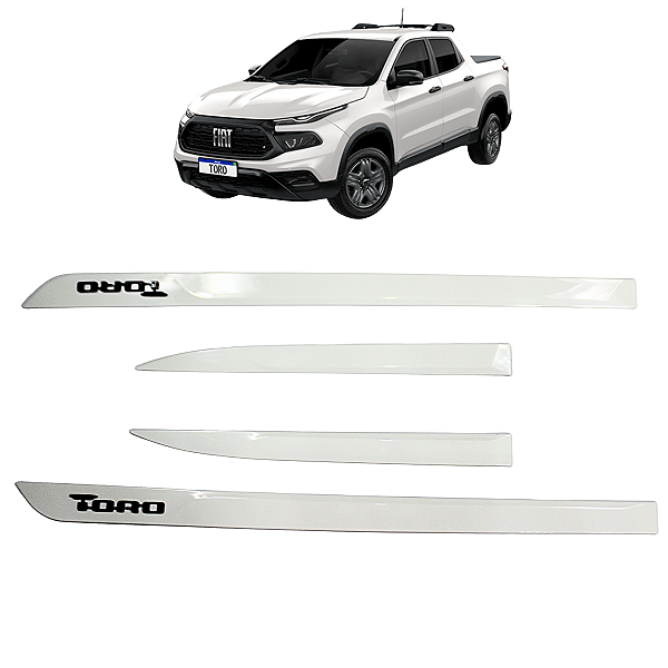 Friso Lateral Porta Premium Toro 2023 A 2026 Branco Banchisa