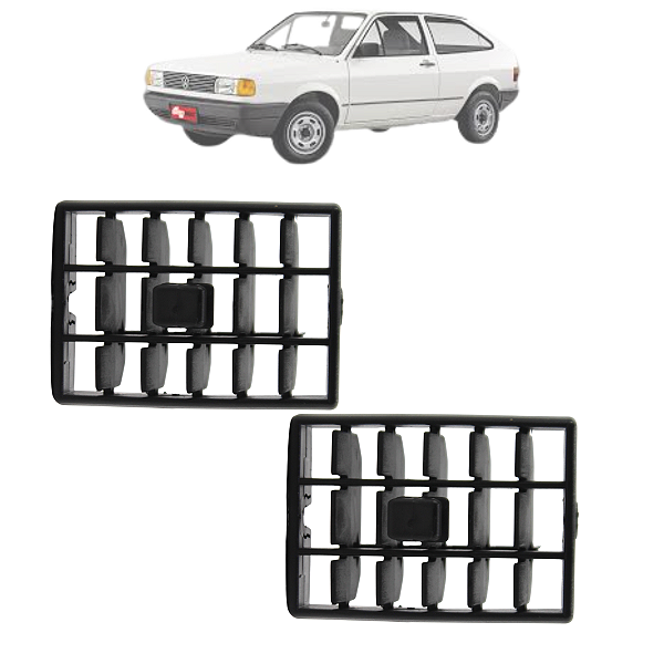 Par Grade Difusor Saída Ar Gol Parati Saveiro Voyage 1988 Até 1995 Preto