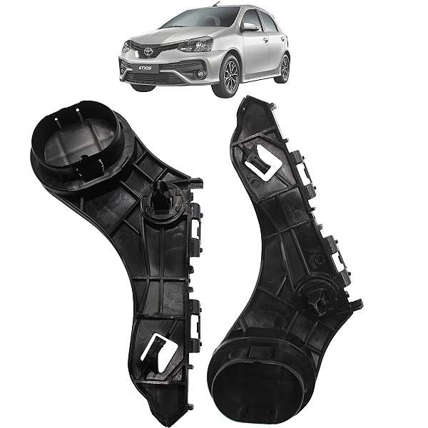 2 Guia Suporte Parachoque Etios Hatch 2013 Até 2021 Traseiro