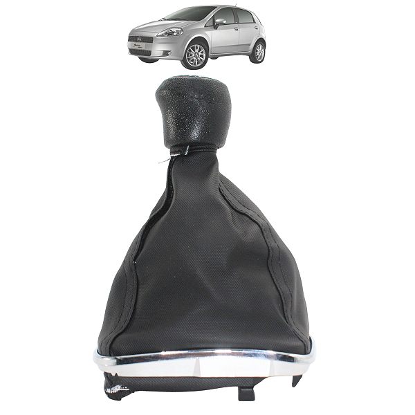 Kit Manopla Câmbio Marcha Bola Coifa Punto Linea 2009 2010 2011 2012