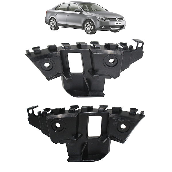 Par Suporte Guia Parachoque Jetta 2011 12 13 2014 Dianteiro