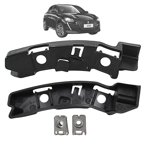 Par Guia Parachoque Dianteiro Peugeot 208 2014 15 16 17 Até 2020