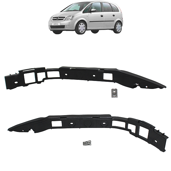 Par Guia Suporte Para-Choque Meriva 2003 2004 2005 2006 2007 Até 2012 Traseiro