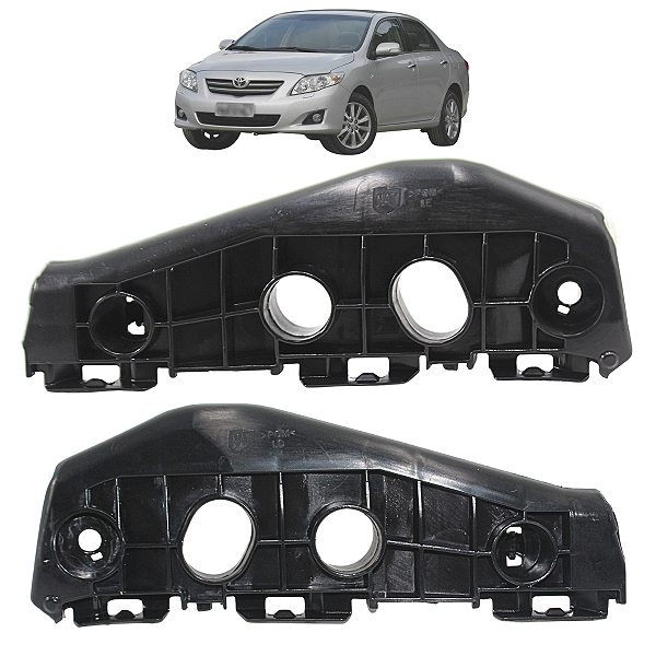 Par Suporte Guia Parachoque Corolla 2009 2010 2011 Dianteiro