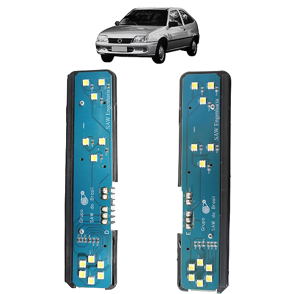Par Circuito Lanterna Traseira Kadett 1989 90 Até 1998 Com Led
